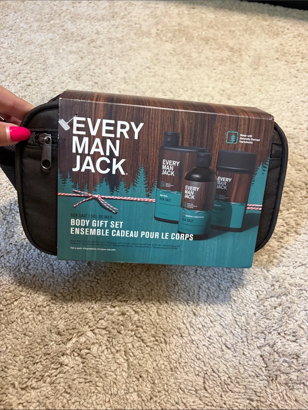 Every Man Jack Sea Salt Body Gift Set New Travel Tote
